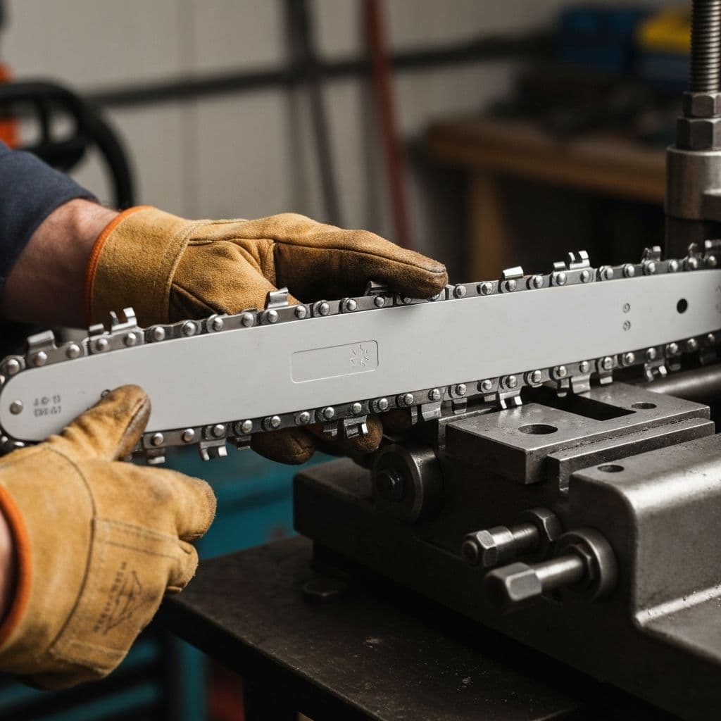 Professional chainsaw chain sharpening service